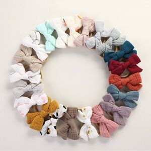 Assorted Color Kids Hair Bow Set